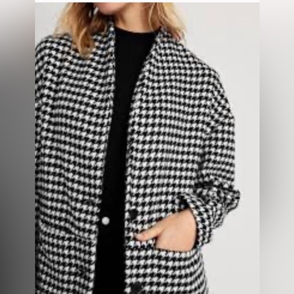 Black And White Houndstooth Jacket - Picture 2 of 4